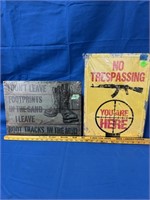 Reproduction Metal Signs-2pc 12x17