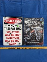 Reproduction Metal Signs-2pc 12x17