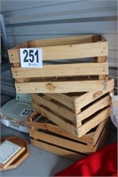 (3) Wooden Crates 19x13x10" (Approx.) (U233)