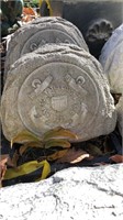 Concrete US Coast Guard decorative stone, 1' wide