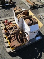 Pallet of Drill Gauge Wheels