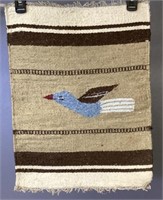 Woven Wool Blue Bird Textile