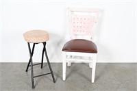 Painted Chair & Stool
