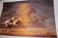 Fred stone Lone Star Park print, signed
