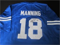 Peyton Manning signed football jersey COA