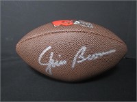 Jim Brown signed mini football COA