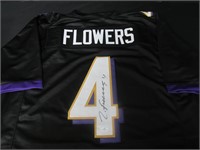 Zay Flowers signed football jersey COA
