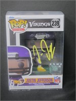 Justin Jefferson signed Funko Pop COA