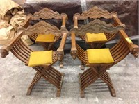 Lions Head Antique Chairs - Set of 4
