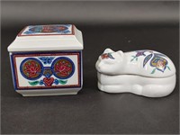 Elizabeth Arden Byzantium Candle Cat & Trinket Box