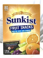 Sunkist Fruit Snacks 80 Pouches (bb 4/01/27)