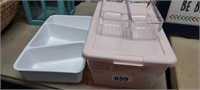 PLASTIC TOTE WITH LID PLUS
