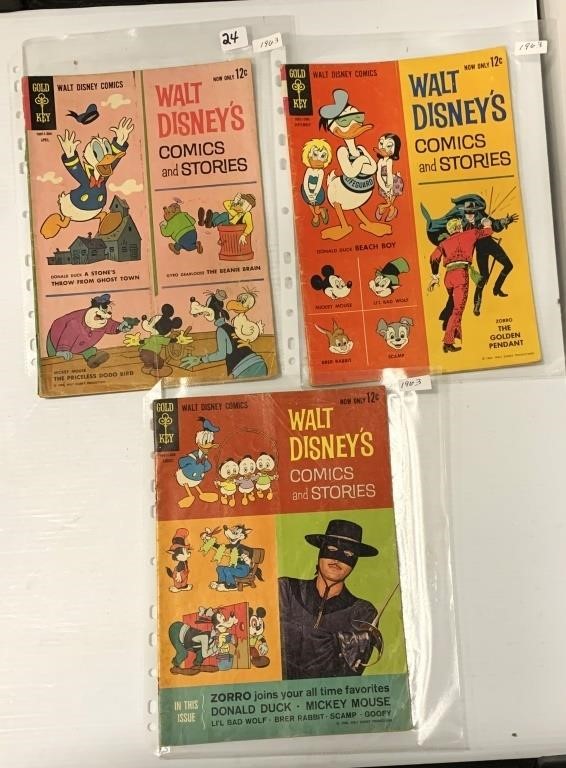 3 Gold Key 1963 Comics Walt Disney