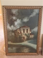 Antique Italian Countryside Painting