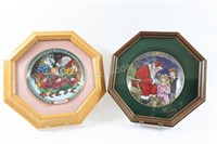 Framed Christmas Collector Plates
