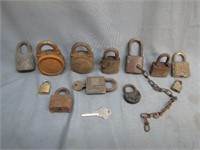 Lot of Assorted Vintage Locks and Keys
