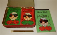 Coca-Cola Playing Cards & Score Pad in Tin