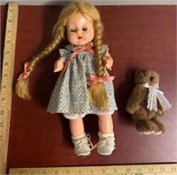 Vintage Doll with Bear