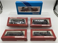 5 pcs Mantua HO Scale Engine,passenger cars