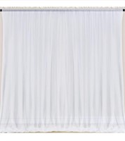 (New) 9.8x6.9  White Tulle Backdrop Curtains for