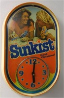 1970's Sunkist Soda Advertising Electric Clock