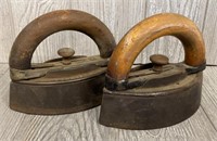 (2) Antique Irons