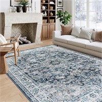 Lahome Vintage 8x10 Area Rugs  Non-Slip Washable R