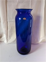 Blenko Tall Cobalt Blue Vase