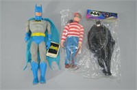 3pc Vinyl Character Dolls w/ Batman & Waldo