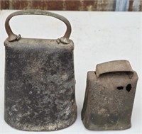 Lot of 2 Vintage Metal Bells