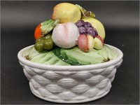 Elizabeth Arden Fruit Basket Weave Porcelain Dish