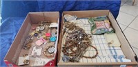 (2) Trays Of Assorted Jewelry & More