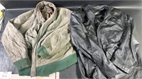 Two leather jackets sizes Large and XL