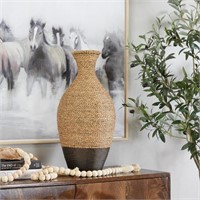 Deco 79 Seagrass Handmade Tall Woven Floor Vase,