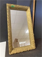 Antique framed mirror-  15x27” tall
