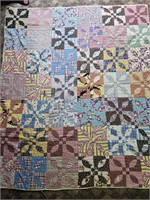 2 vintage hand stitched quilts