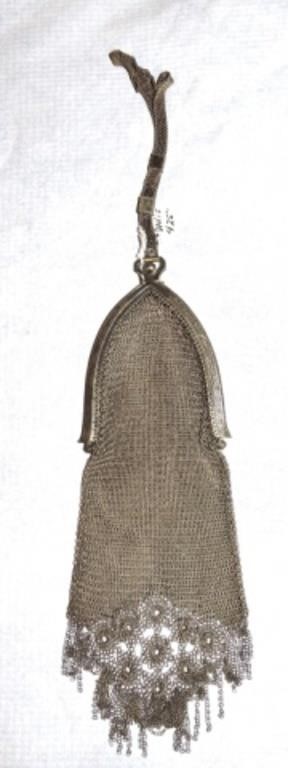 Whiting & Davis mesh purse, 9"