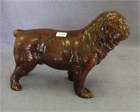 RW brown glaze 9" bulldog