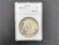 1882 Carson City Morgan silver dollar MS64 by ANA