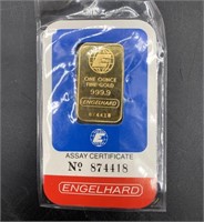 1 Troy oz. bar of .9999 fine gold from Engelhard A