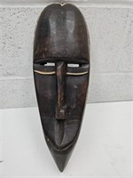 Wood Carved Ghana Tribal Mask 17" L