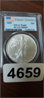 2005 FIRST STRIKE, SILVER EAGLE , GRADED MS 69