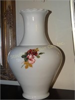 Glass vase, 15"h