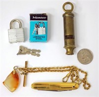 Misc Vintage Smalls - Pen Knife, Whistle, Jewelry