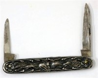 Antique Sterling Silver Art Nouveau Woman Knife