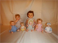 Seven assorted dolls: