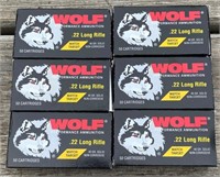 6 Boxes Wolf .22LR Match