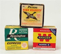 Three Boxes of Vintage 20 GA Shotgun Shells