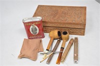 Prince Albert Tobacco Tin, Wood Cigar Box, 2