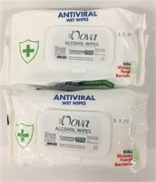 2 Packs Nova Antiviral Wet Wipes
